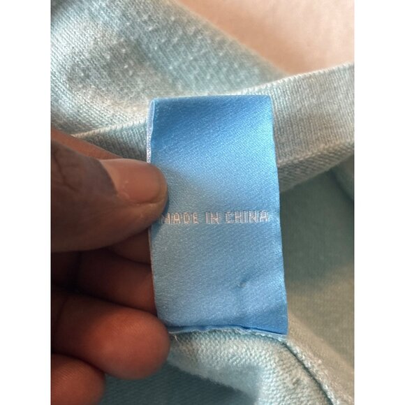 J.McLaughlin Womens Light Blue Long Sleeve Sweater Medium Cotton Blend - Picture 7 of 12